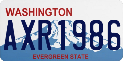 WA license plate AXR1986