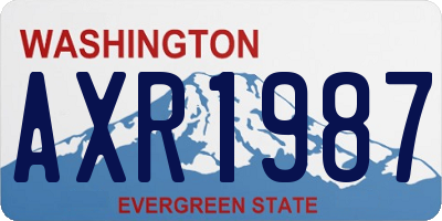WA license plate AXR1987