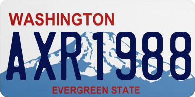 WA license plate AXR1988