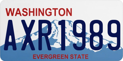 WA license plate AXR1989