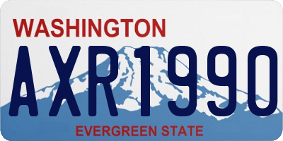 WA license plate AXR1990