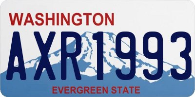 WA license plate AXR1993