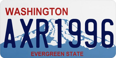 WA license plate AXR1996