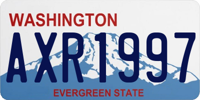 WA license plate AXR1997