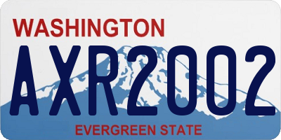 WA license plate AXR2002