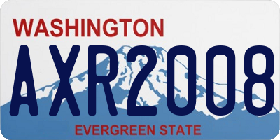 WA license plate AXR2008