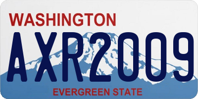 WA license plate AXR2009