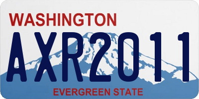 WA license plate AXR2011