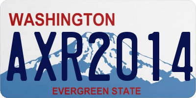 WA license plate AXR2014