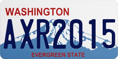 WA license plate AXR2015
