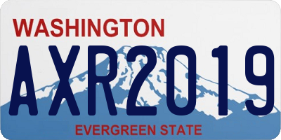 WA license plate AXR2019