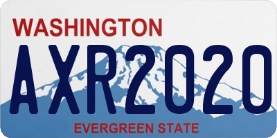 WA license plate AXR2020