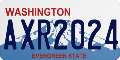 WA license plate AXR2024
