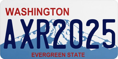 WA license plate AXR2025