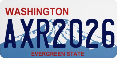 WA license plate AXR2026