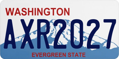 WA license plate AXR2027