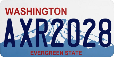 WA license plate AXR2028