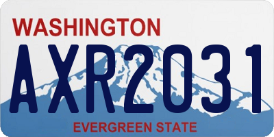 WA license plate AXR2031