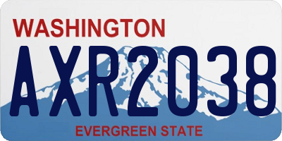 WA license plate AXR2038