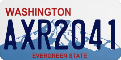 WA license plate AXR2041