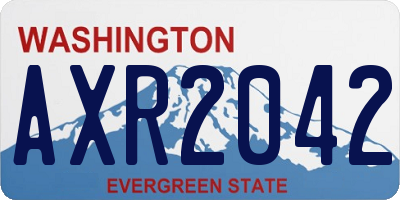 WA license plate AXR2042