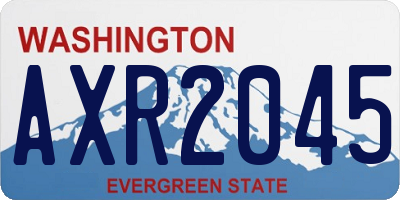 WA license plate AXR2045