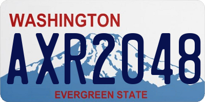 WA license plate AXR2048