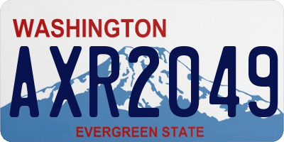 WA license plate AXR2049