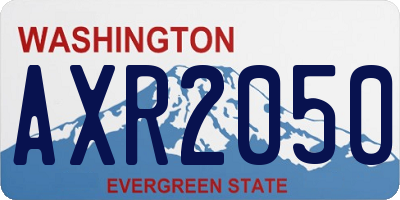 WA license plate AXR2050