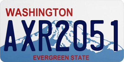 WA license plate AXR2051