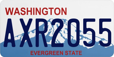 WA license plate AXR2055