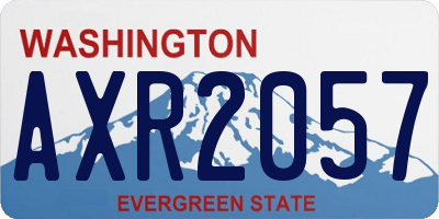 WA license plate AXR2057