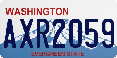 WA license plate AXR2059
