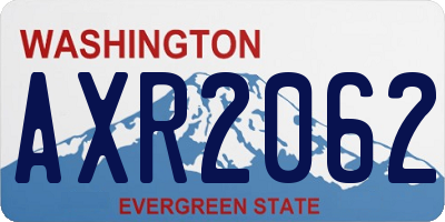 WA license plate AXR2062