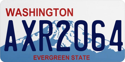 WA license plate AXR2064