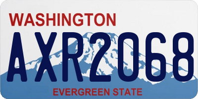 WA license plate AXR2068