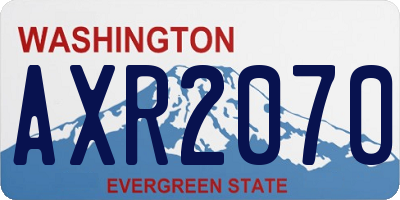 WA license plate AXR2070