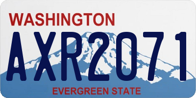WA license plate AXR2071