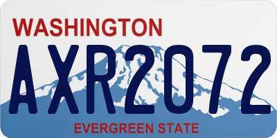 WA license plate AXR2072