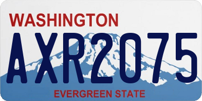 WA license plate AXR2075