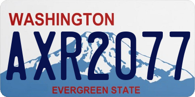 WA license plate AXR2077