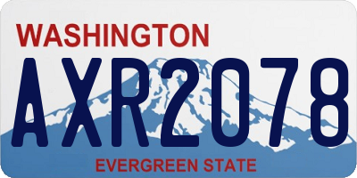 WA license plate AXR2078