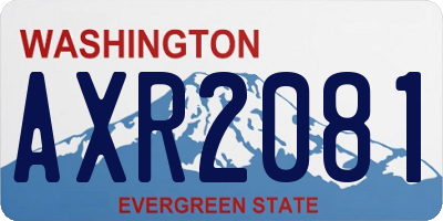 WA license plate AXR2081