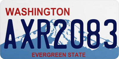 WA license plate AXR2083