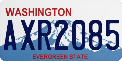 WA license plate AXR2085