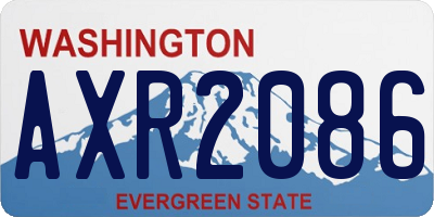 WA license plate AXR2086