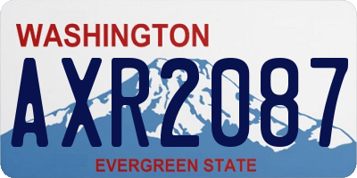 WA license plate AXR2087
