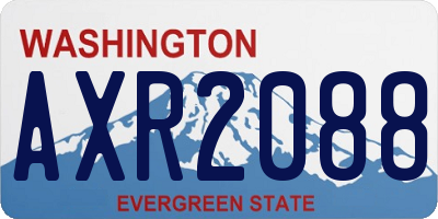 WA license plate AXR2088