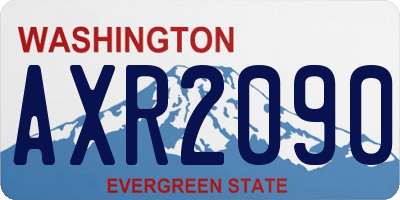 WA license plate AXR2090