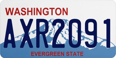 WA license plate AXR2091
